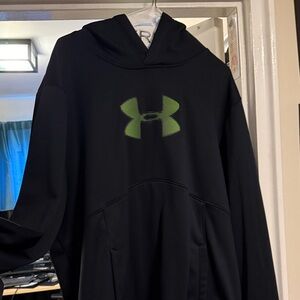 Under Armour Black Hoodie with Neon Green Logo